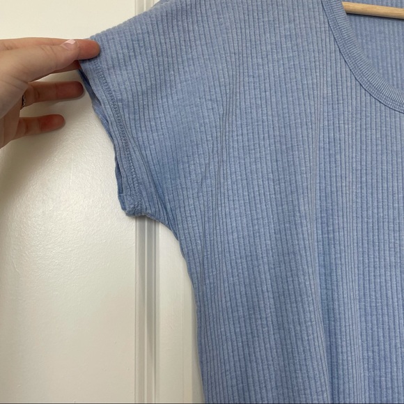 American Eagle Oversized Ribbed Jegging Tunic Tee - Picture 5 of 6